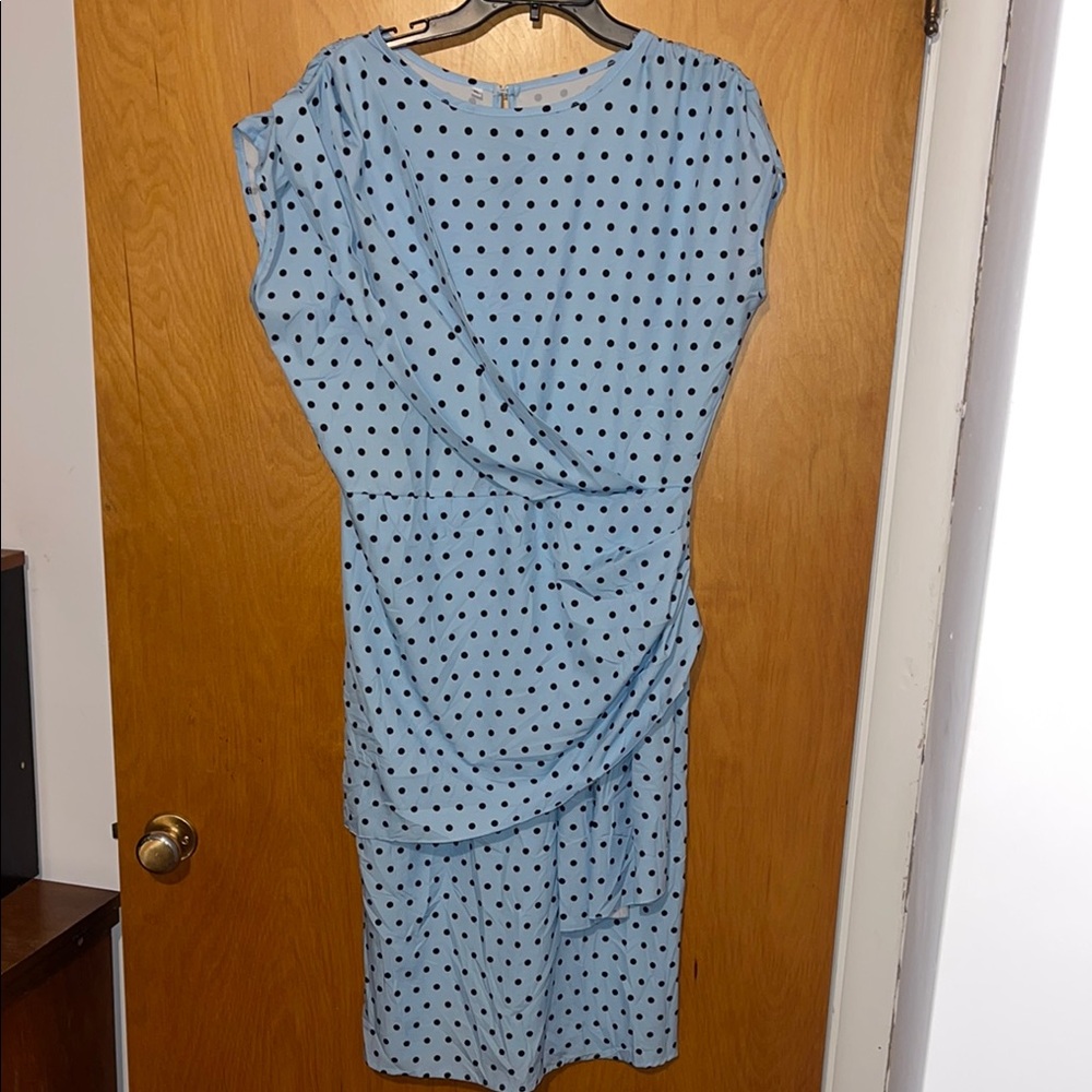 Light Blue Polka Dot Dress